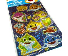 Holografinis lipdukų rinkinys „Baby Shark Aquatic“