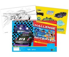 „Hot Wheels Challenge“ A/4 spiralinė eskizų knygelė su 40 lapų ir lipdukais