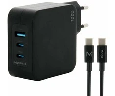 Įkroviklis Mobilis WALL CHARGER - 100 W - 2 USB C