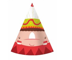 Indiška indiška vakarėlių kepurė, vakarėlių kepurė, shako 6 vnt.