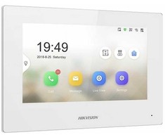 „Hikvision Pro Series DS-KH6320-WTE2-W“ vaizdo domofono sistema 17,8 cm (7") Baltas