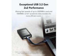 Kietasis diskas Lexar išorinis SSD diskas 1 TB USB 3.2 Gen 2x2 iki 2000 MB/s LSL500M001T-RNBNG