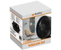 Ventiliatorius Juodas cordless fan Ruhhy 25567