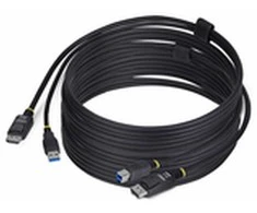 Kabelis StarTech .com 10ft (3m) DisplayPort ir USB 5Gbps KVM kabelis, 4K 60Hz, DP 1.2 ir USB kombinuotas kabelis KVM komutatoriams, 3.1 m, USB, USB, HDMI, Juodas, DisplayPort + USB 3.2 Gen 1 Type-A
