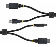 „StarTech.com“ 10 pėdų (3 m) HDMI ir USB 5 Gbps KVM kabelis, 4K 60 Hz, HDMI 2.0 ir USB kombinuotas kabelis KVM komutatoriams, 3,1 m, USB, USB, HDMI, Juodas, HDMI + USB 3.2 Gen 1 Type-A