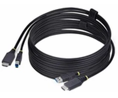 „StarTech.com“ 10 pėdų (3 m) HDMI ir USB 5 Gbps KVM kabelis, 4K 60 Hz, HDMI 2.0 ir USB kombinuotas kabelis KVM komutatoriams, 3,1 m, USB, USB, HDMI, Juodas, HDMI + USB 3.2 Gen 1 Type-A