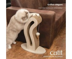 Catit Pixi Scratcher Cat Tail, drapak, katei, kartonowy, 45 × 23,5 × 58,5 cm, w kształcie kociego ogona