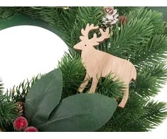 Kalėdinis LED vainikas su dekoracijomis, 20 cm