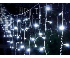 Kalėdinės girliandos užuolaida, 300 LED, šalta, IP44