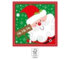 Kalėdinės servetėlės „Ho Ho Ho i“, 20 vnt., 33x33 cm, FSC