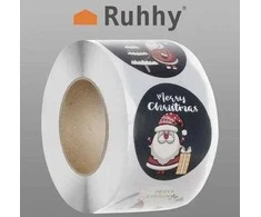 Kalėdiniai lipdukai - ritinėlis 500 vnt. Ruhhy