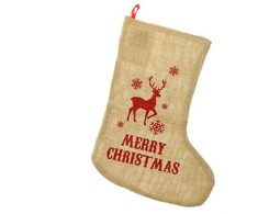 GoDan Kalėdų puošmena Kalėdinės kojinės dovanoms REINDEER džiutas