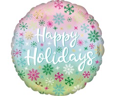 Kalėdinis folijos balionas „Happy Holiday“, 43 cm