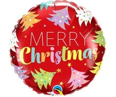 GoDan Balon foliowy 18" QL RND MerryChristm.15025 50217