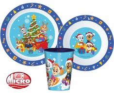 Kalėdinių stalo įrankių rinkinys „Paw Patrol“, mikroplastiko, su 260 ml puodeliu