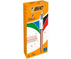 Rašikliai BIC 4 spalvų rožinio aukso 12 vnt