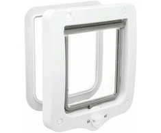 Dvikryptės durelės katėms Trixie TX-44201, 20 x 22 cm, baltos