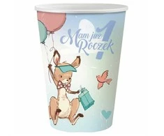 Kengūros popieriniai puodeliai, skirti pirmajam gimtadieniui, 6 vnt., 270 ml