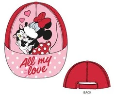 Kepurė Disney Minnie vaikiška beisbolo kepuraitė „All My Love“ 52 cm