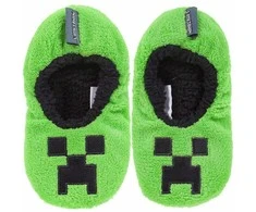 Kepurė Minecraft Creeper vaikiškos žieminės šlepetės 31-38