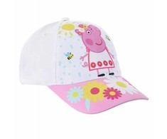 Kepurė Peppa Pig vaikiška beisbolo kepuraitė su gėlėmis (52 cm)