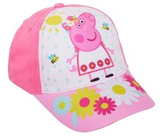 Kepurė Peppa Pig vaikiška beisbolo kepuraitė su gėlėmis ir rožinėmis spalvomis, 54 cm
