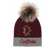 Kepurė Skrybėlė Harry Potter Gryffindor House Fur Pom Bordo