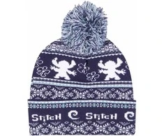 Kepurė Skrybėlė Stitch Fair Isle Pom Beanie Tamsiai mėlyna