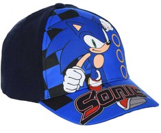 Kepurė Sonic the Hedgehog mėlyna vaikiška beisbolo kepuraitė 52 cm