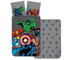 Klasikinis komiksų stiliaus patalynės komplektas „Avengers“ 140–200 cm, 70–90 cm
