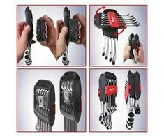 Kombinuotų terkšlinių raktų komplektas 10vnt 8-19mm, KS Tools