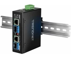 TRENDnet TRENDnet 2 prievadų pramoninis SFP į gigabitinį PoE++ medijos keitiklis šviesolaidinis keitiklis