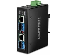 TRENDnet TRENDnet 2 prievadų pramoninis SFP į gigabitinį PoE++ medijos keitiklis šviesolaidinis keitiklis