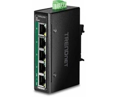 Šakotuvas Switch TRENDnet 5-Port Industrial Gigabit PoE+ DIN-Rail Mini Switch