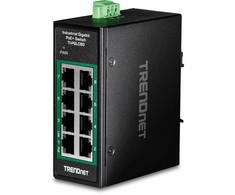 Šakotuvas Switch TRENDnet 8-Port Industrial Gigabit PoE+ DIN-Rail Mini Switch