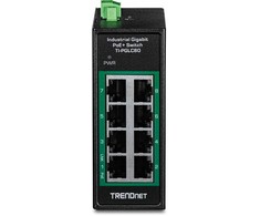 Šakotuvas Switch TRENDnet 8-Port Industrial Gigabit PoE+ DIN-Rail Mini Switch