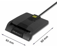 QOLTEC 50634 Išmanusis Smart ID lustinių kortelių skaitytuvas SCR0634 USB Type C