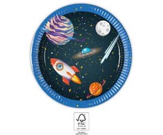 GoDan Rocket Space popierinės lėkštės 20cm 8vnt