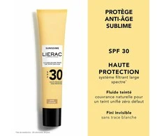 Lierac Paris Lierac Sunissime The Tinted Velvety Sun Fluid SPF 30 apsauginis fluidas deginimuisi, 40 ml