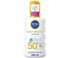 Nivea Sun Babies y Kids Loción Solar 5 En 1 Spf50, 200 ml