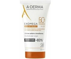 A-Derma Exomega Control minkštinamasis kremas veidui ir kūnui SPF 50+, 150 ml