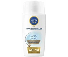 Nivea Sun Fluido Diario Protección Facial Spf50 Tono Medio, 40 ml