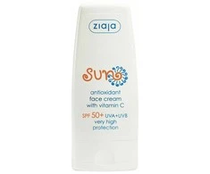 Ziaja Sun Kremas veidui su antioksidantu SPF 50+ ir vitaminu C, 50 ml