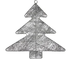 Krist+ Kalėdų papuošalai Sidabras Naujametinė eglutė 36,7 x 0,2 x 37,5 cm Metalinis Plastmasinis