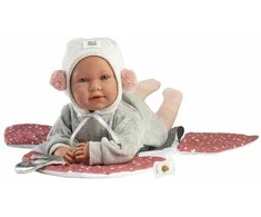 Peterkin Llorens 74136 Lėlė bobas płacząca Mimi 42 cm su nosidełkiem