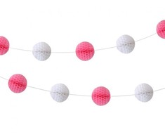 GoDan B&amp;G Balls girlianda - Baby Girl, šviesiai rožinė, 250 cm