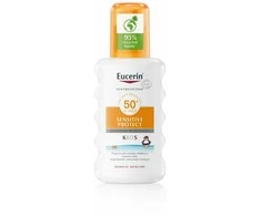 Eucerin Sun Sensitive Protect Kids SPF 50+ Purškiklis apsauginis purškiklis nuo saulės vaikams, 200 ml