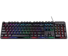 Žaidimų klaviatūra su RGB apšvietimu, USB, 104 klavišų