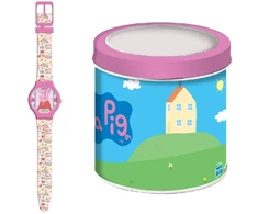 Laikrodis kūdikiams Peppa Pig PEPPA PIG - TIN BOX Ø 33 mm