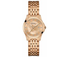 Laikrodis BULOVA 97S112. Kwarcowy, Kolor rožinė. Kobieta.